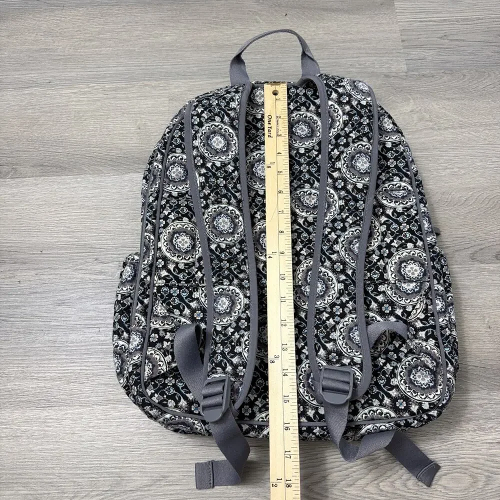 Vera Bradley Women's Cotton XL Campus Backpack Charcoal Medallion